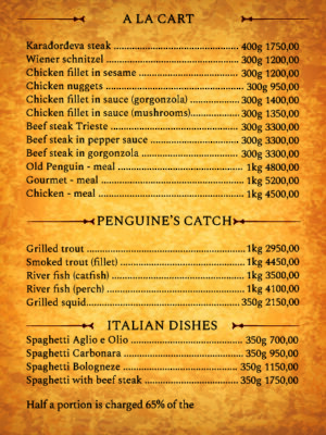 MENU - may 2024 - Old Penguine